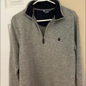 IZOD Men’s fleece quarter zip pullover.